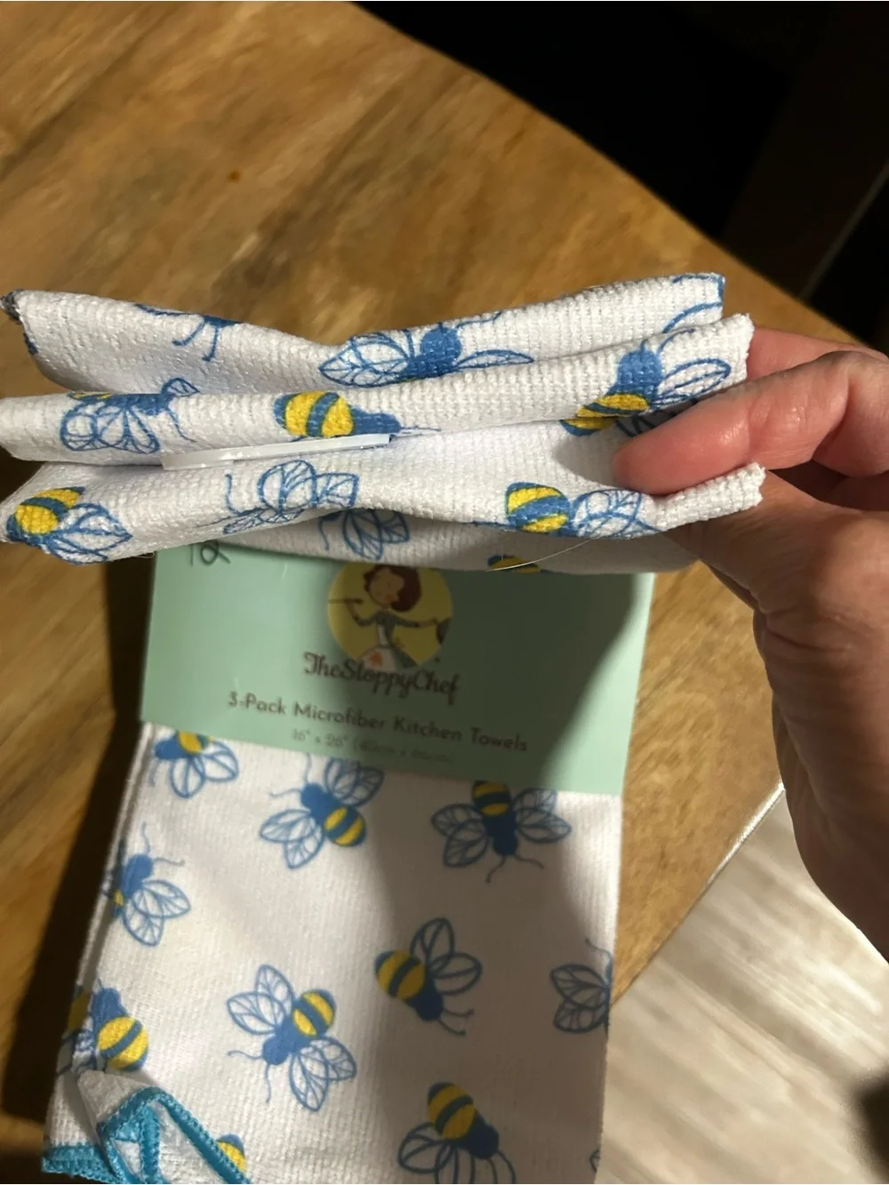The Sloppy Chef 3-Pack Microfiber Kitchen Towels Bumblebee 16 x 26”